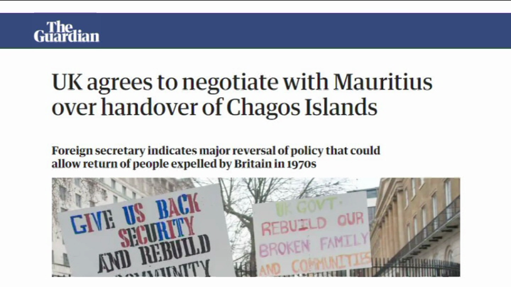 [VIDÉO] Chagos : couverture de presse internationale l'intention d'accord entre MCE/GBR