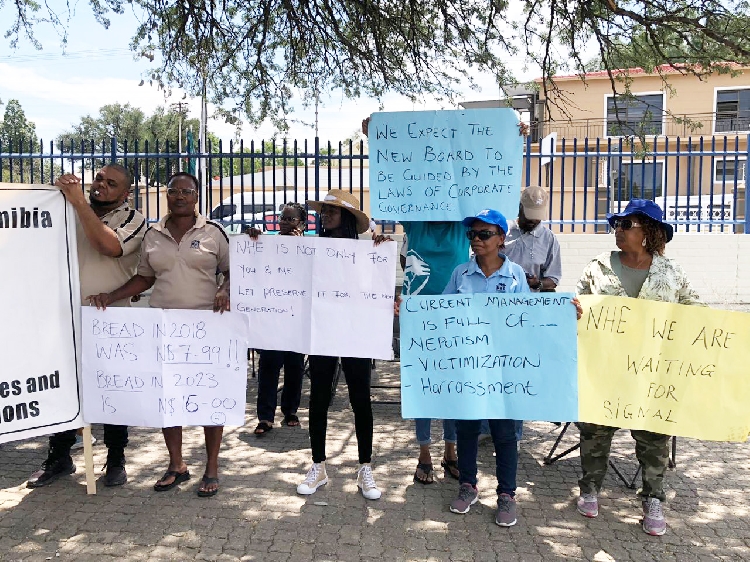 Striking NHE workers claim victimisation - The Namibian