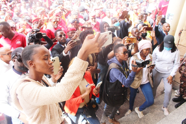 Journalists told to wear media jackets when  covering protests - The Namibian
