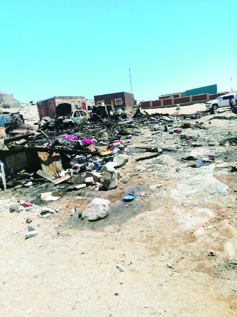 Shack fire victims relocated  to informal settlement - The Namibian