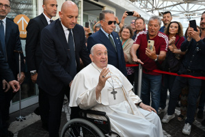 Pope leaves hospital 'better than before' after operation