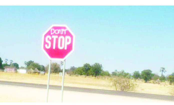 Roads Authority issues warning on road signs vandalism - The Namibian